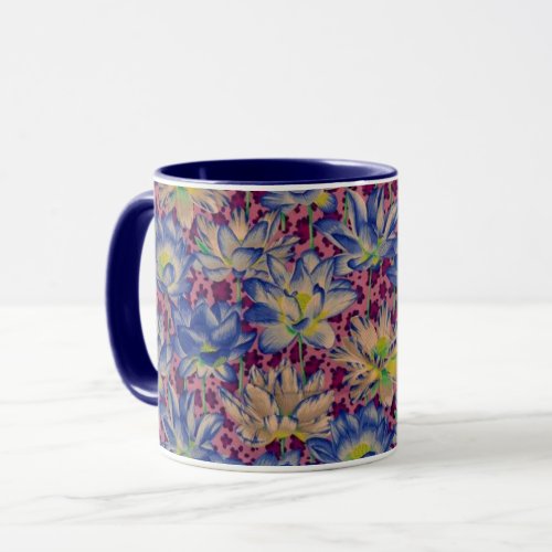 A Lovely Philip Jacobs Fabric Leopard Lotus  Mug