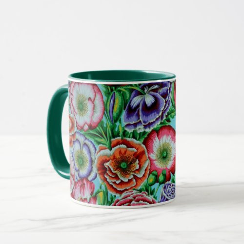 A Lovely Philip Jacobs Fabric Poppy Garden Mug