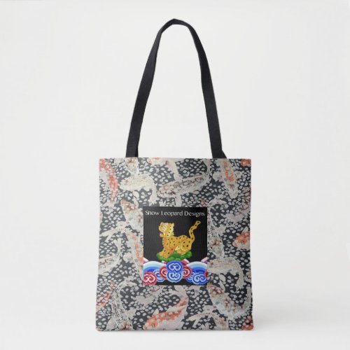 A Lovely Philip Jacobs Fabric Snow Leopard Bag