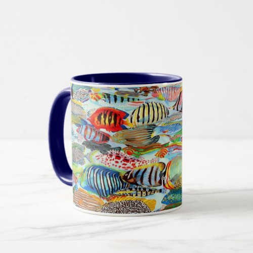 A Lovely Philip Jacobs Fabric Tropical Fish Mug