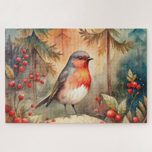 A lovely Robin in Autumn Jigsaw Puzzle