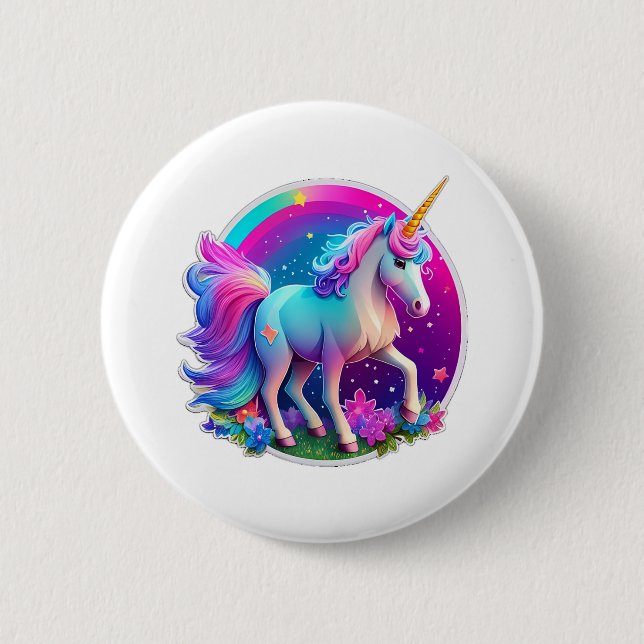 A Lovely Unicorn  Button (Front)
