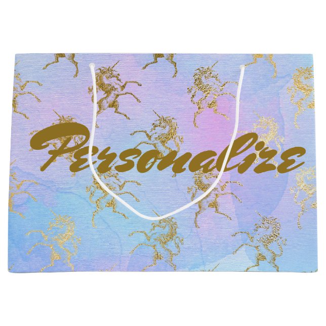 A lovely unicorn large gift bag (Front)