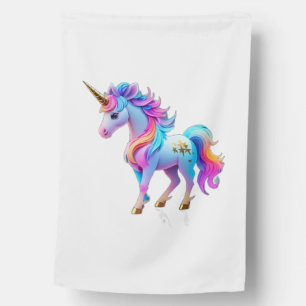 A Lovely Unicorn Sticker 1 House Flag