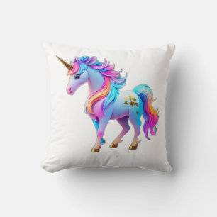A Lovely Unicorn Sticker 1 Throw Pillow