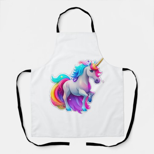 A Lovely Unicorn Sticker 2 Apron