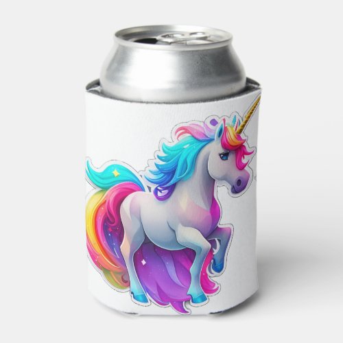 A Lovely Unicorn Sticker 2 Can Cooler