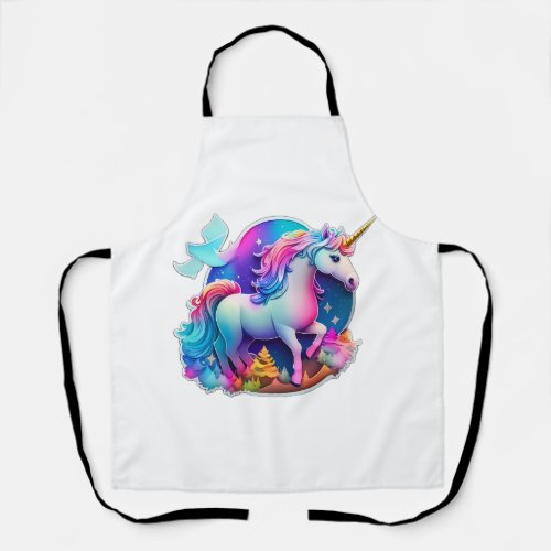 A Lovely Unicorn Sticker  Apron