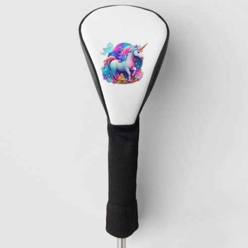 A Lovely Unicorn Sticker  Golf Head Cover