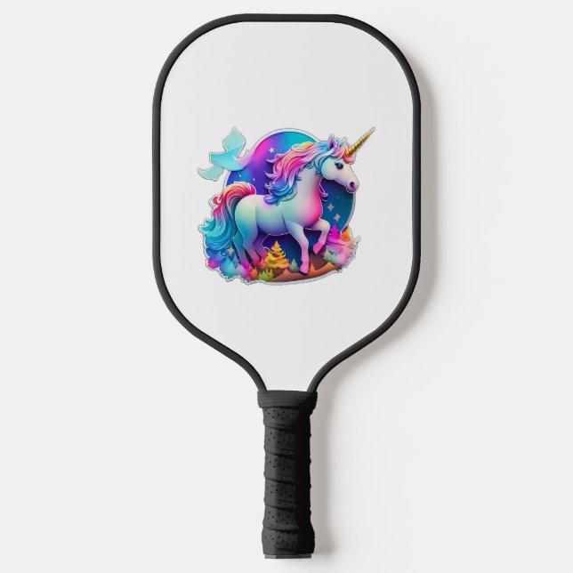 A Lovely Unicorn Sticker  Pickleball Paddle (Front)