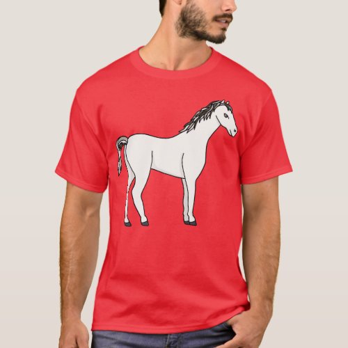 A lovely white horse T_Shirt