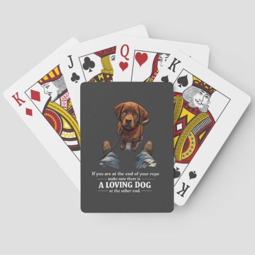 A loving dog is needed if at the end of your rope poker cards