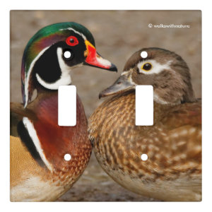 A Loving Pair of Wood Ducks Light Switch Cover
