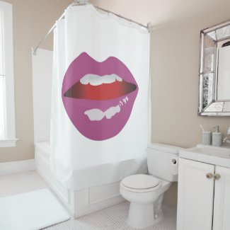 A loving smile of a Mouth 002 Shower Curtain