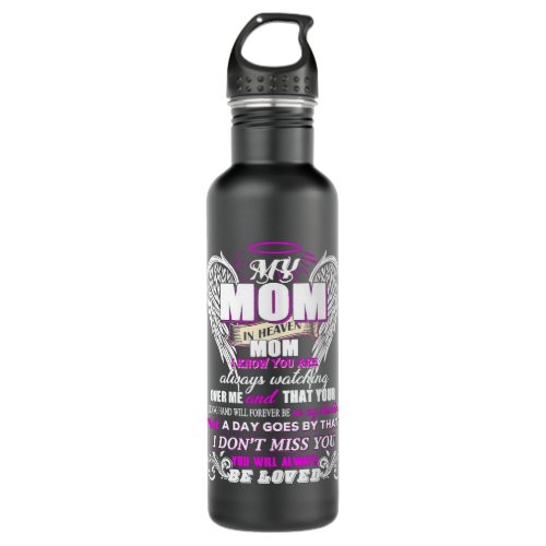 A Loving Tribute to Mom in Heaven Stainless Steel Water Bottle
