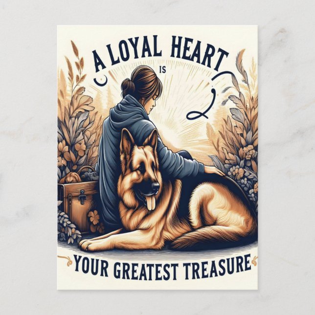 A Loyal Heart and a Faithful Friend Postcard (Front)