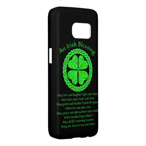 A Lucky Celtic Shamrock Four Leaf Clover Green Samsung Galaxy S7 Case