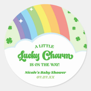 A Lucky Charm St. Patrick's Day Baby Shower Classic Round Sticker