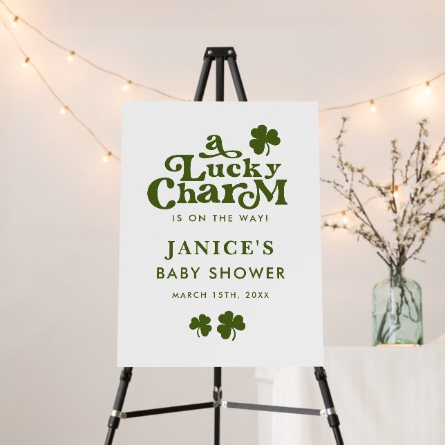 A Lucky Charm St. Patrick's Day Baby Shower Foam Board (In Situ (Stand))