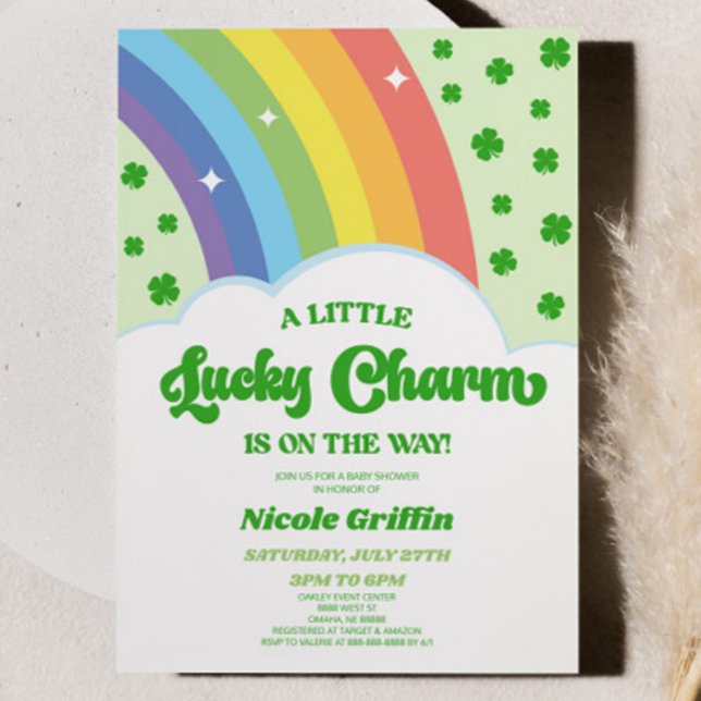 A Lucky Charm St. Patrick's Day Baby Shower Invitation (Creator Uploaded)