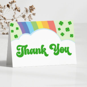 A Lucky Charm St. Patrick's Day Baby Shower Letterpress Thank You Card