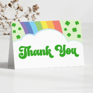 A Lucky Charm St. Patrick's Day Birthday Party Letterpress Thank You Card