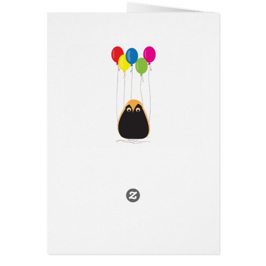 A lucky owl with happy balloons (Back)