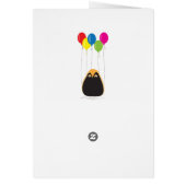 A lucky owl with happy balloons cards (Back)