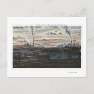 A Lumber Scene Postcard
