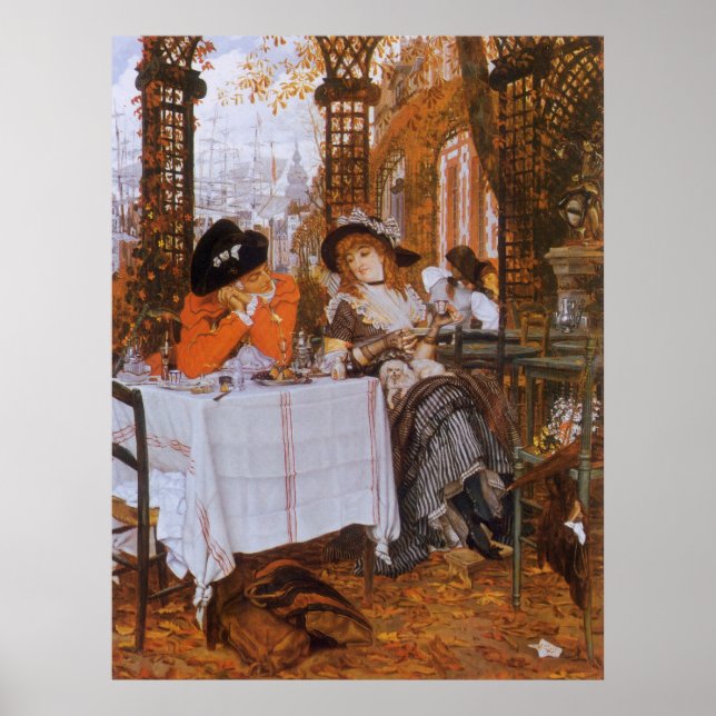A Luncheon (Le Dejeuner) by James Tissot Poster (Front)