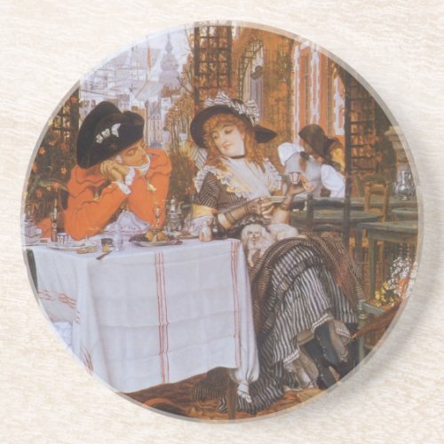 A Luncheon Le Dejeuner by James Tissot Sandstone Coaster