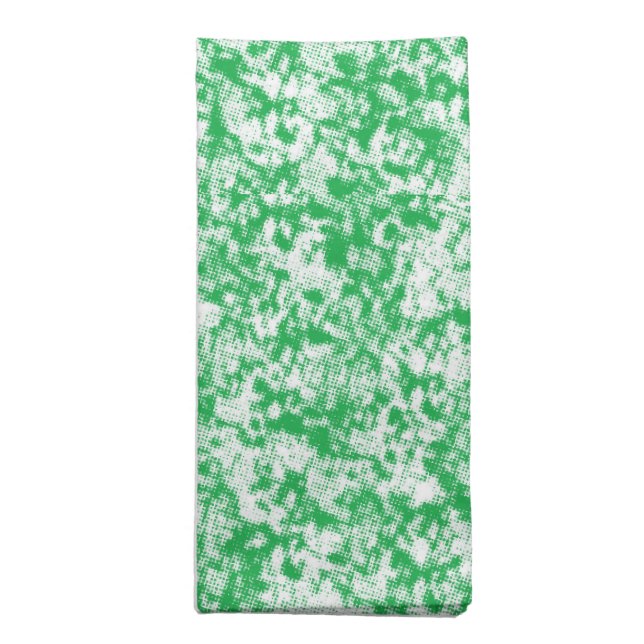 A lush, green fern with delicate, arching fronds f cloth napkin (Folded)