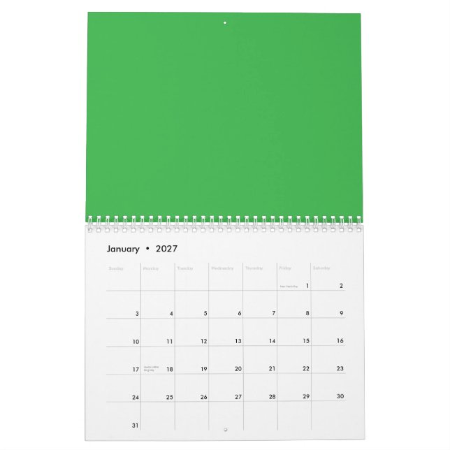 A lush landscape filled with dense green trees and calendar (Jan 2027)