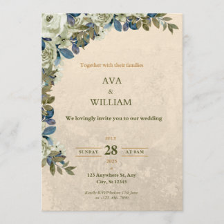 A luxurious and stylish wedding invitation