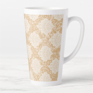 A luxurious Indian wedding dress showcasing detail Latte Mug