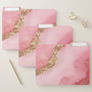 A luxurious pink marble background file folder