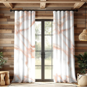 A luxurious rose-gold marble background blackout curtains