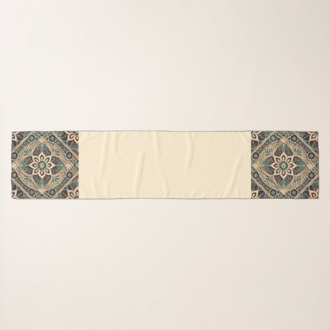 A luxurious scarf with classic prints for winter🍁 (Front (Horizontal))