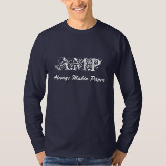 A.M.P, Always Makin Paper long sleeve blue T-Shirt