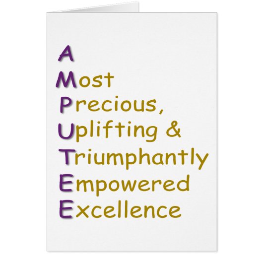 A.M.P.U.T.E.E. CARDS (Front)