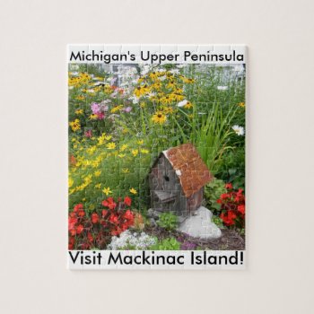A Mackinac Island Flower Garden Jigsaw Puzzle by YooperLove at Zazzle