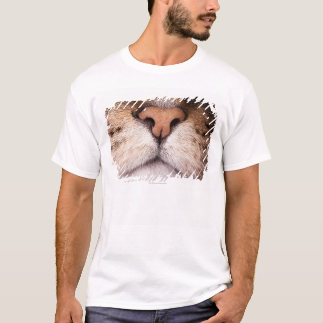 A macro image of a cat's nose and mouth. T-Shirt (Front)