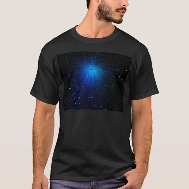 A macro photo of illuminated optical fibers. T-Shirt (Front)