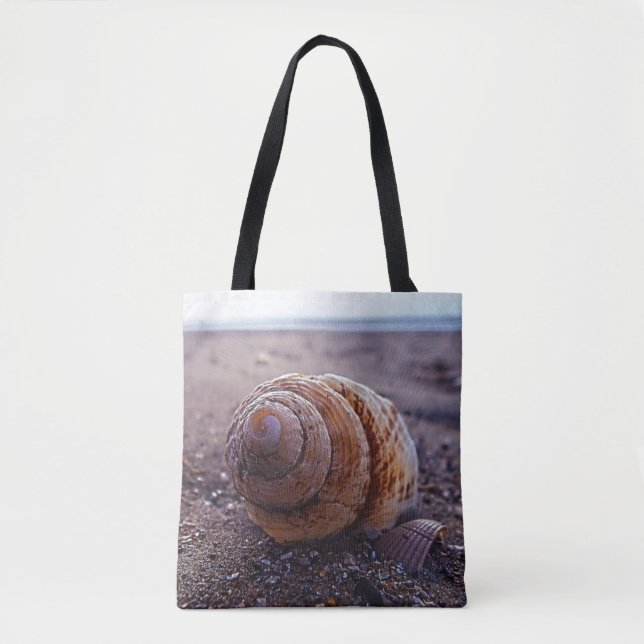 A Macro View Of A Spiral Shell Tote Bag (Front)