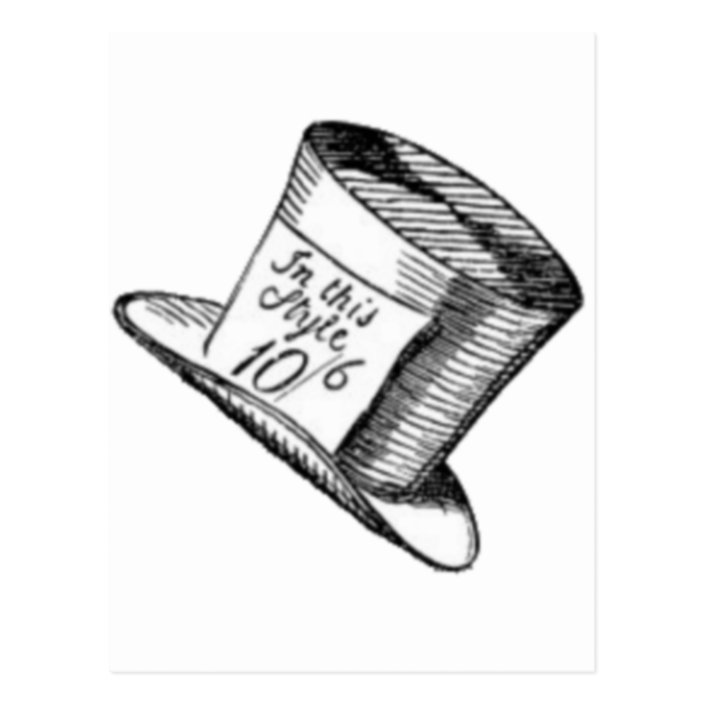 A Mad Hatter Hat Postcard Zazzle Com