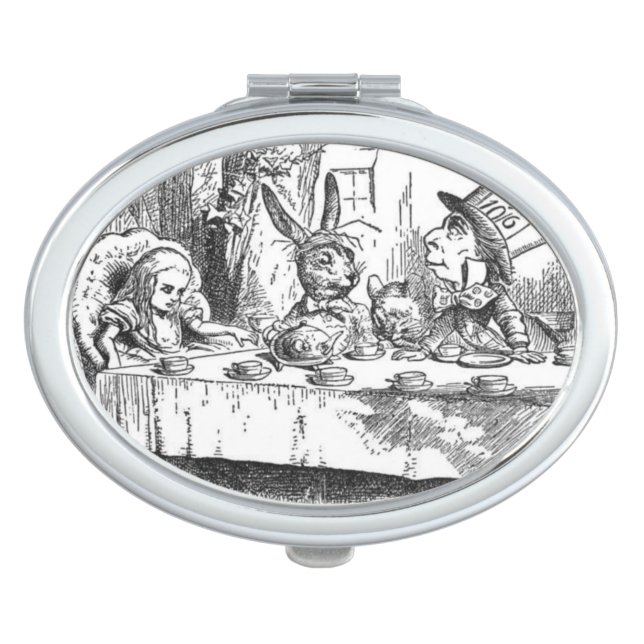 A Mad Tea Party by Tenniel Compact Makeup Mirror (Front)