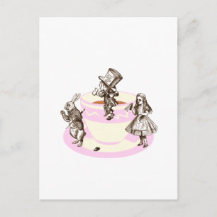 A Mad Tea Party Invitation Postcard