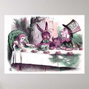 A Mad Tea Party Pastels Poster by APlaceForAlice at Zazzle
