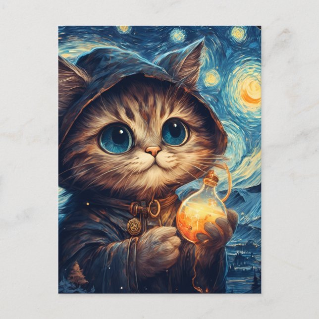 A Magical Cat Postcard (Front)