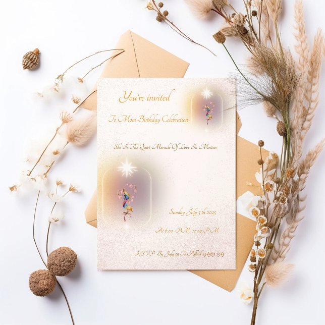 A magical celebration mom’s birthday  finvitation  invitation (Creator Uploaded)